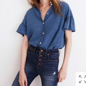 Madewell Ruffle-Sleeve Top